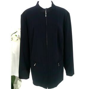 Worthington Works Womens Size 20W Stretch Separate Black Full Zip Lined Jacket
